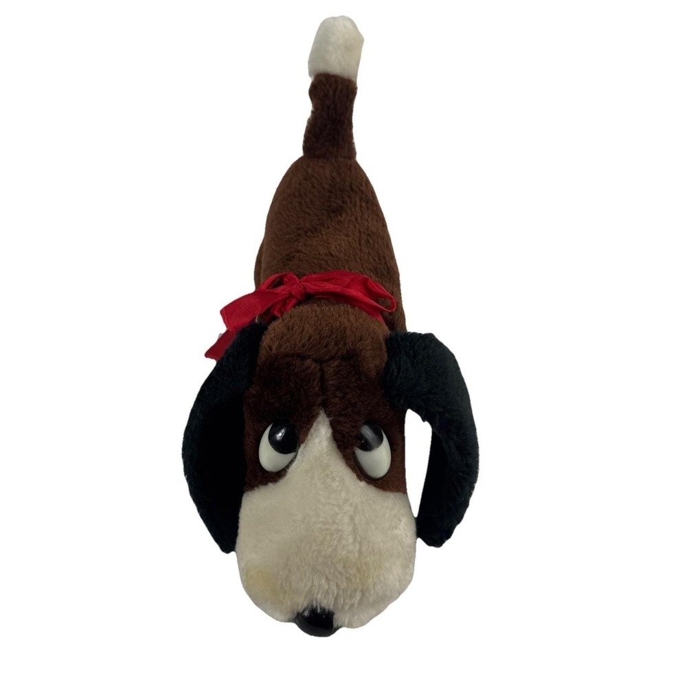 Vintage Atlanta Novelty Gerber Basset Hound‎ Plush Wind Up Music Box Lullaby Dog